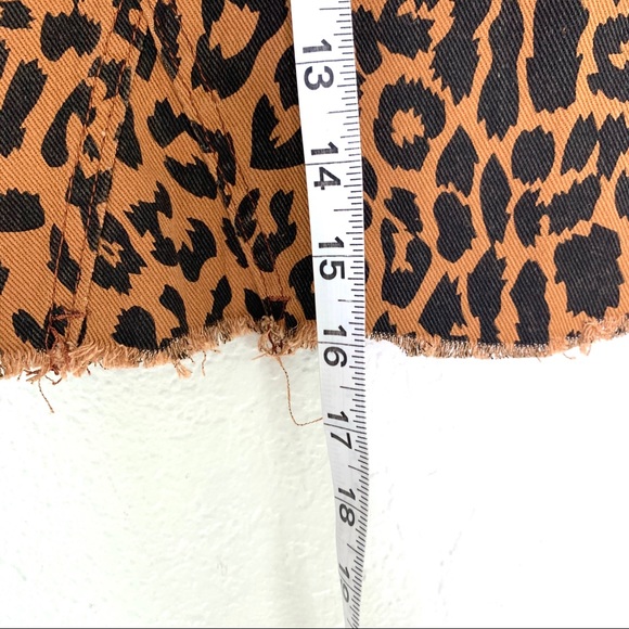SHEIN cheetah print denim mini skirt size s - Picture 8 of 8